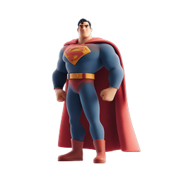 3D Superhero Figure Icon - Heroic Character Illustration