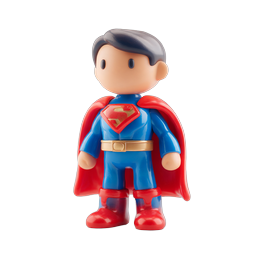 Chibi Superhero Figure 3D Icon for Heroic Designs