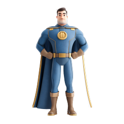 Dynamic Superhero Icon for Empowerment Themes