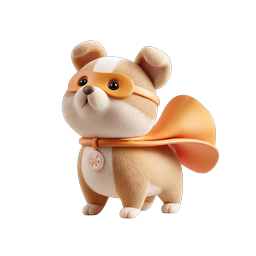 Cute Superhero Puppy 3D Icon | Adorable Pet Mascot