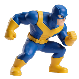 Superhero Running Action Figure 3D Icon
