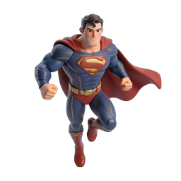 3D Superhero Running Icon - Action Hero Character