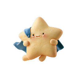 Cute Superhero Star Clay Icon - Kawaii 3D Character