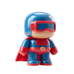 Cute Superhero Toy Character 3D Icon