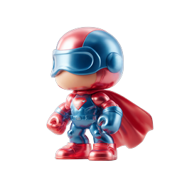 Chibi Superhero Toy Figure 3D Icon