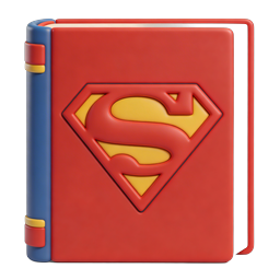 Superman Comic Book Icon - 3D Clay Style Hero