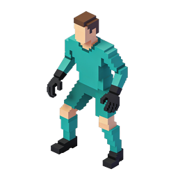 Surgeon Voxel Character 3D Icon - Medical Professional