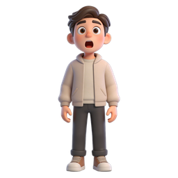 Surprised Boy Cartoon Icon for Engaging Content