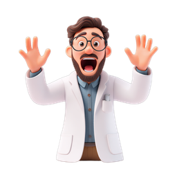 Surprised Doctor Icon for Medical Use