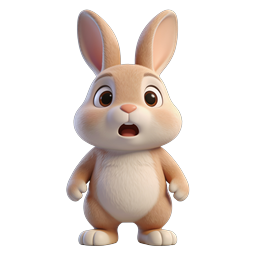 Surprised Rabbit Icon for Playful Designs