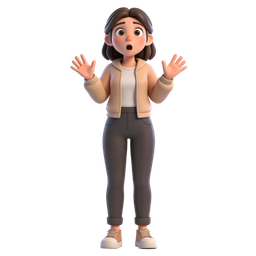Surprised Woman Icon for Engaging Digital Content