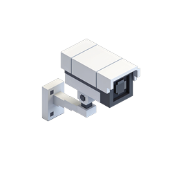 Isometric Security Camera Icon - 3D Surveillance Design