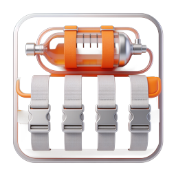 Orange Emergency Survival Kit Icon - 3D Render