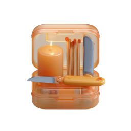 Survival Emergency Kit Icon - 3D Rendered