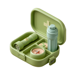 Icona 3D Kit di Sopravvivenza Scatola di Emergenza