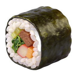 Realistic Sushi Roll Icon - Japanese Maki Food Illustration