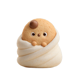Adorable Swaddled Baby Character Icon - Cute 3D Mascot