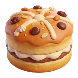 Sweet Dessert Burger Icon - 3D Realistic Food Illustration