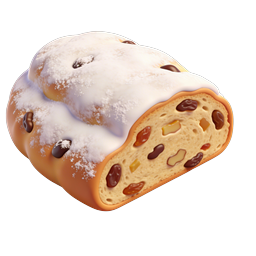 Sweet Fruit Bread Icon - Realistic 3D Bakery Illustration