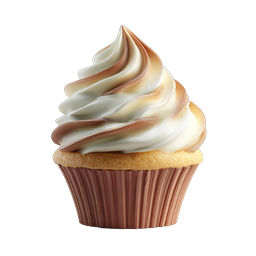 Swirl Frosting Cupcake Icon - Realistic Dessert Design