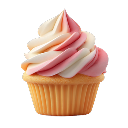 Swirl Frosting Cupcake Icon - Sweet Dessert Bakery
