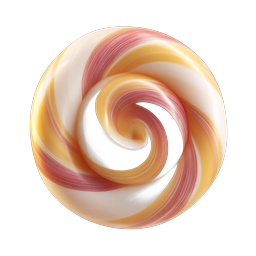 Ícone de pirulito colorido em espiral | 3D realista