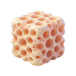 Ícone 3D de Bloco de Queijo Suíço | Ilustração de Laticínios