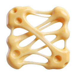 Swiss Cheese 3D Icon - Realistic Dairy Food Illustration