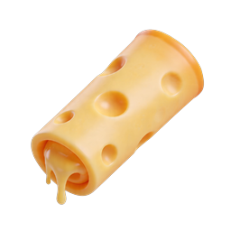 Swiss Cheese Icon - 3D Cheese Illustration for Food Apps
