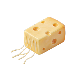 Swiss Cheese Icon | 3D Rendered Dairy Food Illustration