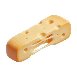 Swiss Cheese Icon - 3D Rendered Dairy Food Illustration