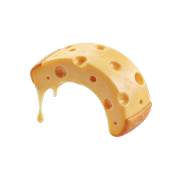 Icône de fromage suisse - Tranche de fromage fondu 3D