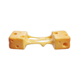 Swiss Cheese 3D Icon - Dairy Food Illustration