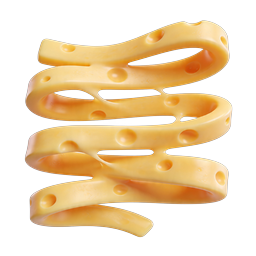 Swiss Cheese Stack Icon - 3D Dairy Food Illustration