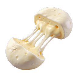 Swiss Cheese Stretch Icon | Realistic Food Illustration