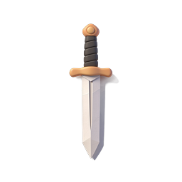 3D Sword Dagger Icon - Medieval Weapon