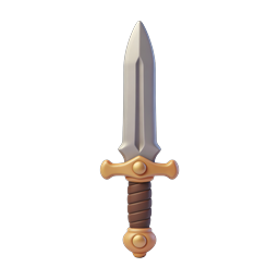 Stylized 3D Sword Icon - Medieval Fantasy Weapon