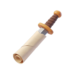 3D Sword in Scabbard Icon | Medieval Fantasy Weapon Design