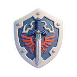 Fantasy Sword Shield Emblem - Hero Crest Icon