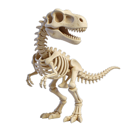 Realistic T-Rex Dinosaur Skeleton 3D Icon