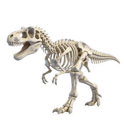 Realistic T-Rex Dinosaur Skeleton 3D Icon