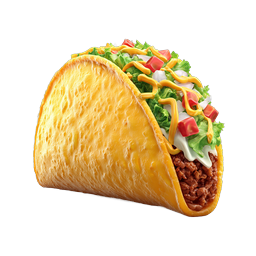 Realistic 3D Taco Icon - Mexican Food Illustration