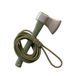 Tactical Axe with Paracord Rope - 3D Icon