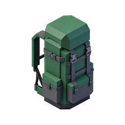 Tactical Backpack Icon - Military Hiking Rucksack 3D