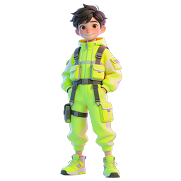 Tactical Boy Character - 3D Cartoon Icon