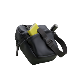 Tactical Gear Bag with Power Bank & Flashlight Icon