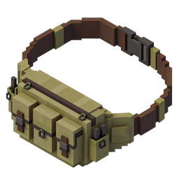Tactical Military Belt Voxel Icon - Isometric 3D