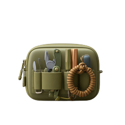 Tactical Survival Pouch with Multi-Tool and Paracord