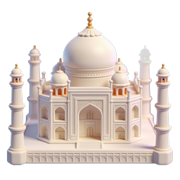 Taj Mahal Icon - Elegant Architectural Design Element