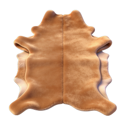Tan Animal Hide Leather Rug Icon - Realistic Style